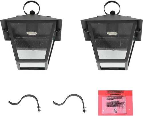 Vista 9 de LALUZ Paquete de 2 lámparas exteriores, luz negra montada en la pared para exteriores, antioxidante, impermeable, lámparas de pared para exteriores
