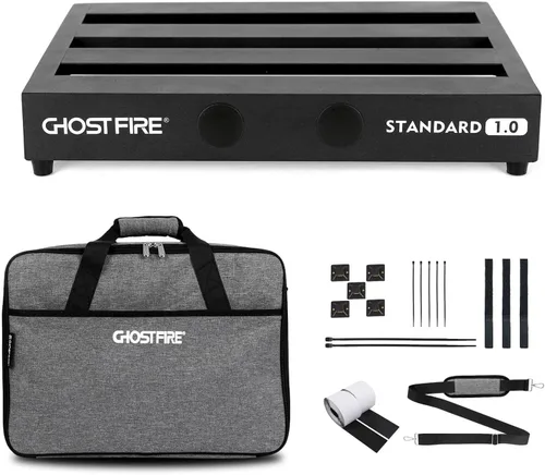 Vista 19 de Pedalera de Guitarra Ghost Fire de Aleación de Aluminio 3.3lb Pedalera de Efectos 22''x12.5'' con Bolsa de Transporte, Serie V (V-STANDARD 2.0)