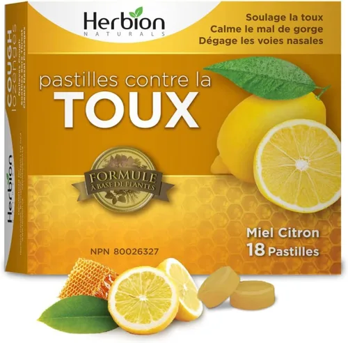 Vista 2 de Herbion Naturals Gotas para la tos, limón miel, 18