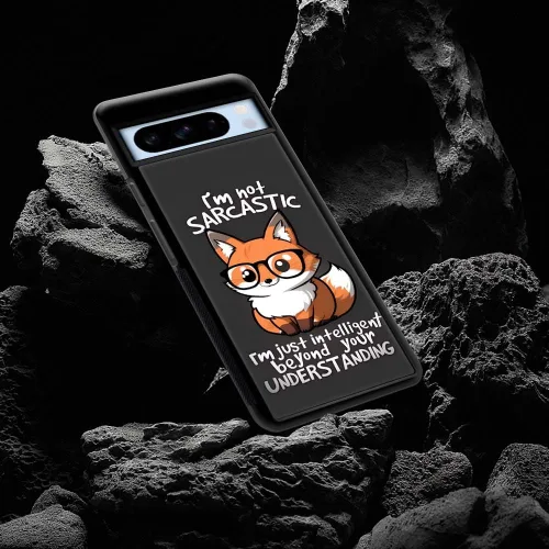 Vista 4 de CARLOCA Funda compatible con Google Pixel 8 Pro, bonitas fundas de Fox Wear para Google Pixel 8 Pro, diseño gráfico, a prueba de golpes