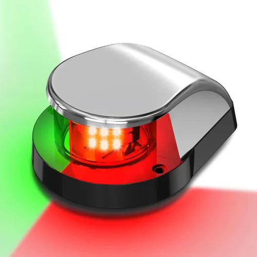 Vista 10 de Obcursco Luces de Navegación para Barco, Luces LED Marinas de Proa Verdes y Rojas, IP67 Impermeable, Resistente a la Oxidación, Ideal para Pontón