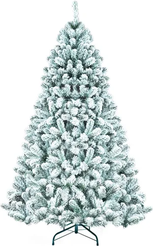 Vista 8 de Árbol de Navidad artificial de 6 pies, material de PVC de imitación de abeto, decoración de fiesta de Navidad, montaje rápido, adecuado para Verde