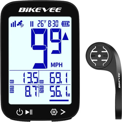 Vista 10 de Velocímetro de Bicicleta GPS Ordenador de Ciclismo Inalámbrico – Inicio/Parada Automática, Retroiluminación Automática, Odómetro de Bicicleta