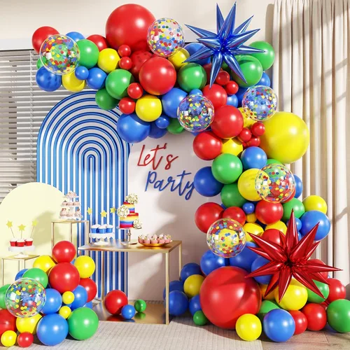 Vista 11 de Kit de Arco de Guirnalda de Globos Negros y Dorados, 140 Piezas de Globos de Confeti Negros y Dorados con Estrellas para Cumpleaños, Graduación, Año