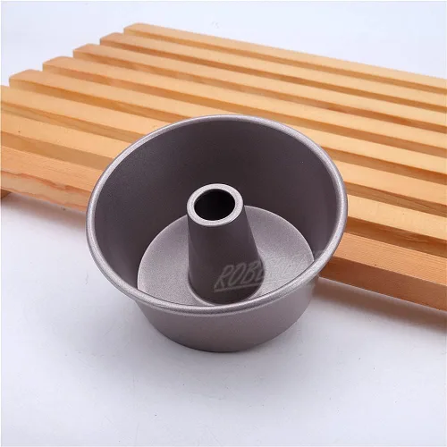 Vista 3 de Molde de Kugelhoft hueco de acero al carbono redondo de 4 pulgadas con forma rectangular redonda de 4 pulgadas, molde para tartas, utensilios