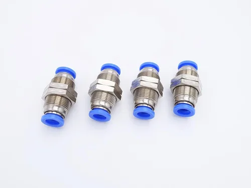Vista 12 de Empuje para conectar, tubo de 1/2 pulgada OD, conector de dos vías de unión de mamparo de aire neumático (paquete de 3) Air Water Two Way