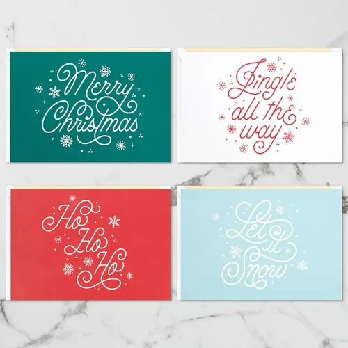 Vista 4 de Hallmark Signature Paper Wonder - Surtido de tarjetas navideñas emergentes (4 tarjetas navideñas con sobres)