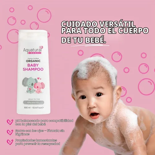 Vista 4 de Champú orgánico para bebés, 10.14 onzas líquidas