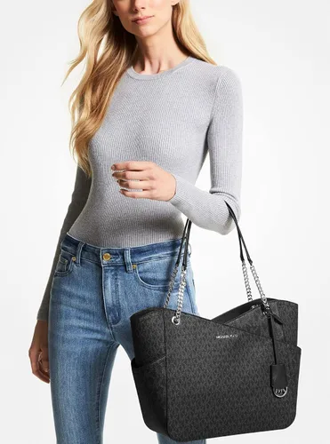 Vista 7 de Michael Kors Jet Set - bolsa de hombro para viaje con cadena grande cartera triple Michael Kors Jet Set