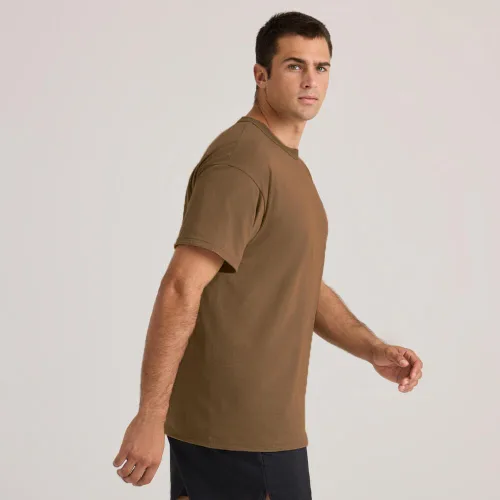 Vista 9 de Soffe Paquete de 3 camisetas militares de poliéster y algodón de Estados Unidos para hombre Canela