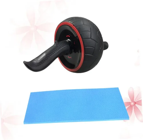 Vista 4 de Rueda de rodillo de goma para abdominales con alfombrilla gruesa para entrenamiento muscular silencioso y abdominal, dispositivo de fitness