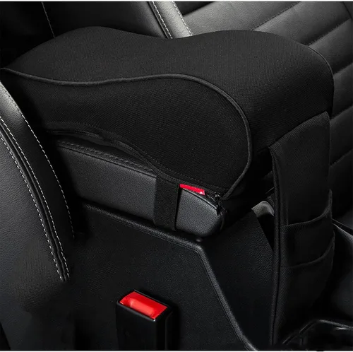 Vista 8 de Almohada para reposabrazos de consola central de automóvil, cojín de espuma viscoelástica para reposabrazos de automóvil con soporte para teléfono