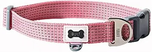 Vista 12 de BUILT Pet Nightsafe - Collar para perro pequeño, rosa y gris