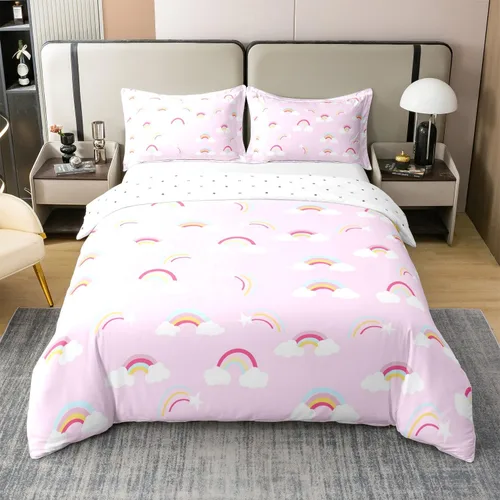 Vista 35 de jejeloiu Cute Mushroom Decor Duvet Cover 100% Cotton for Kids Boys Girls Twin Size Botanical Plants Bedding Set Cartoon Mushrooms Comforter Cover