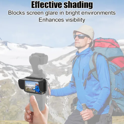 Vista 6 de Cubierta de parasol para DJI Osmo Pocket 3, protector de parasol antirreflejo, parasol duro, accesorios para visibilidad mejorada con luz brillante