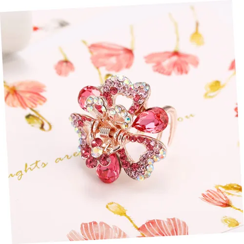 Vista 4 de 4 clips de garra de metal mini clips de flores para el cabello Rhinestone pasadores perla pasador