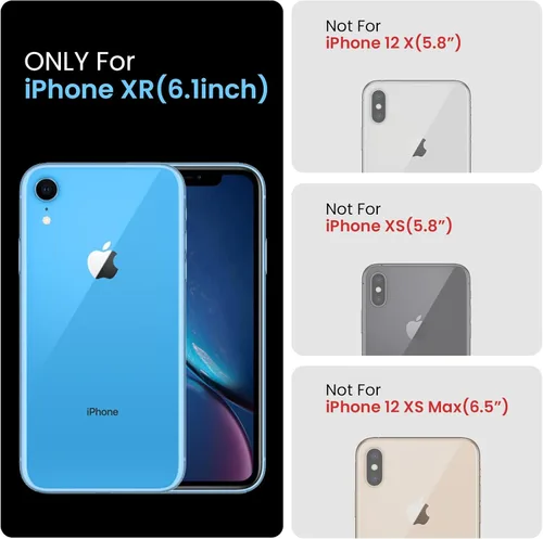Vista 7 de FireNova Funda diseñada para iPhone XR, de silicona mejorada [borde recto] y [protección de cámara] con forro de microfibra suave antiarañazos, 6.1