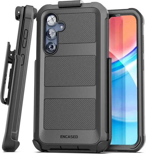 Vista 9 de Falcon - Funda diseñada para Samsung Galaxy A13 5G con protector de pantalla de vidrio templado y funda de clip para cinturón, funda protectora