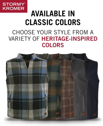 Vista 14 de Stormy Kromer The Ironwood Vest - Chaleco de invierno con cremallera para hombre, ropa de abrigo para clima frío