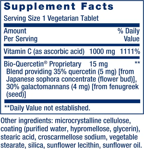 Vista 3 de Life Extension Vitamina C con fitosoma de bio-quercetina, 1000 mg, píldoras de suplemento de vitamina C de alta potencia absorbibles diariamente