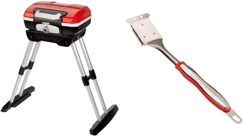 Vista 8 de Cuisinart CGG180 CGG-180 Petit Gourmet - Parrilla de gas con VersaStand, Rojo, 31.5 pulgadas de alto x 16.5 pulgadas de ancho x 16 pulgadas de largo