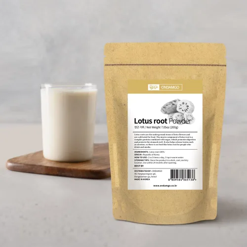 Vista 6 de Polvo natural coreano de raíz de loto 200g - 7.05 oz (polvo de raíz de loto)