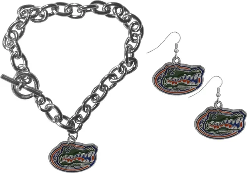 Vista 37 de Siskiyou Sports NCAA unisex-adult Chain Bracelet and Dangle Earring Set