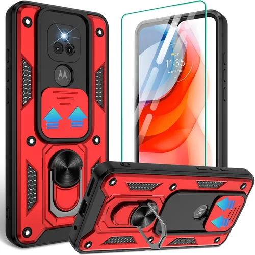 Vista 40 de Gritup Funda para Moto G Stylus 5G-2021 con cubierta deslizante para cámara 1 paquete de protectores de pantalla HD Soporte de metal giratorio