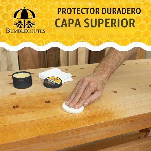 Vista 6 de Shop Wax - Pasta de acabado de cera de metal natural y madera, lata de 8 onzas