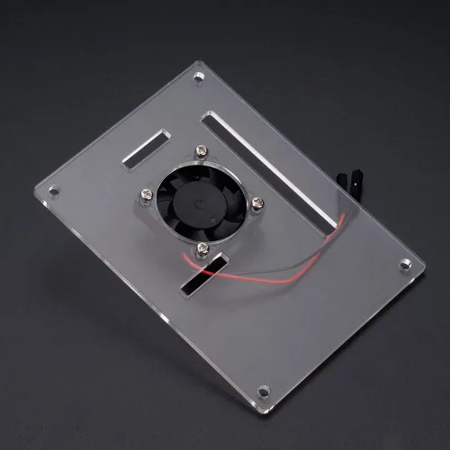 Vista 6 de Aokin Ventilador de refrigeración Raspberry Pi DC 5V/3.3V Ventilador de refrigeración de CPU sin escobillas con tornillos para Raspberry Pi 4 B, Pi