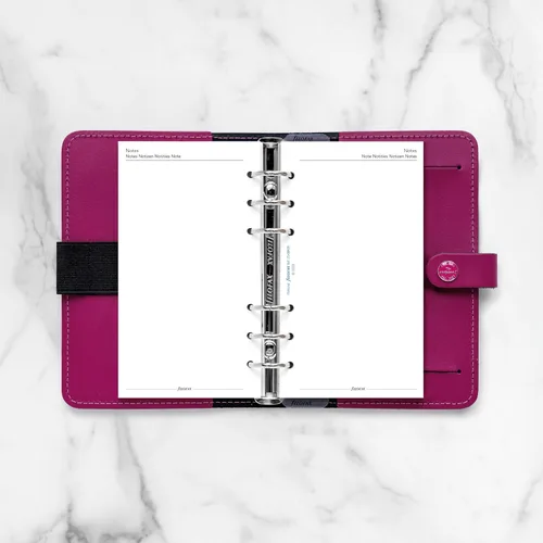 Vista 5 de Filofax Calendario de recambio de diario, tamaño personal/compacto, semana en una página con notas, libro blanco, multilingüe: cinco idiomas, 2025