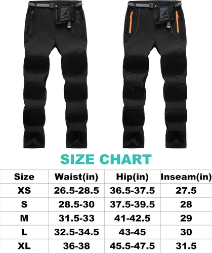 Vista 5 de Geval Pantalones de nieve para mujer, resistentes al viento, impermeables, de forro polar softshell