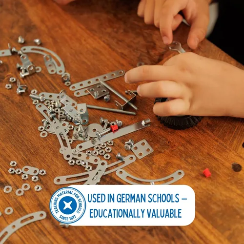 Vista 3 de Eitech Tractor con remolque, juguete educativo STEM - Introducción a la ingeniería y aprendizaje STEAM, construcción y juego de construcción
