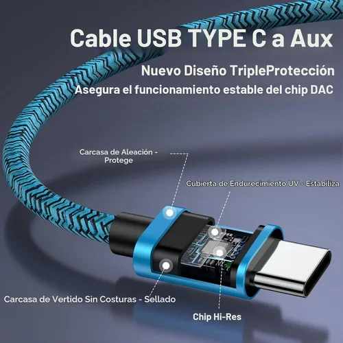Vista 2 de Samsung Galaxy S25 Ultra Tipo C Cable auxiliar USB C a 0.138 in de audio Android Cable conector auxiliar S25 FE tipo C adaptador a cable estéreo