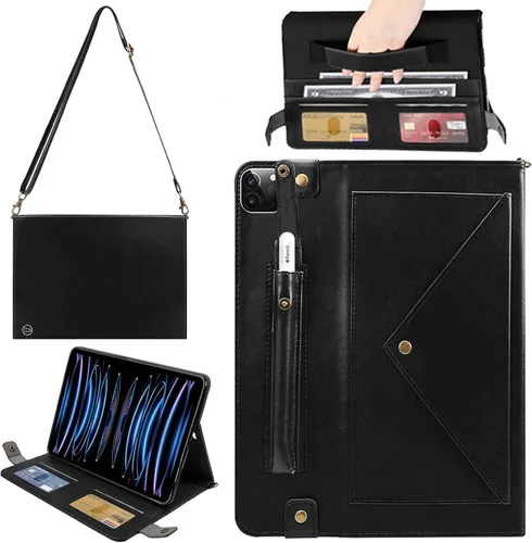 Vista 53 de Funda tipo bolso para iPad mini de 5ª/4ª/3ª/2ª/1ª generación de 7.9 pulgadas, Techcircle funda ligera tipo folio con soporte bandolera con billetera