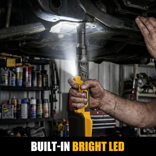 Vista 5 de Llave de trinquete inalámbrica de 3/8" para DeWalt 20V, 75 Ft-lb Amarillo