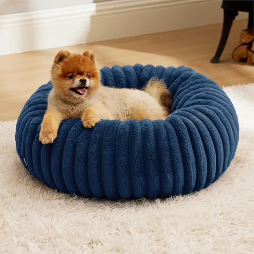 Vista 28 de Bedsure ComfyFleece® Donut - Cama para perros pequeños con funda extraíble lavable