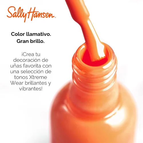 Vista 5 de Sally Hansen Xtreme Wear Esmalte de uñas sin rayas, acabado brillante, duradero, resistente a las astillas, transparente, color de uñas plateado 130