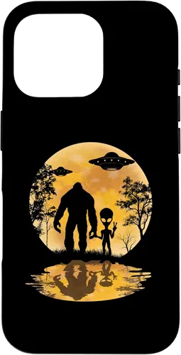 Vista 20 de Funda para iPhone 16 Alien Bigfoot Moon Sasquatch UFO Extraterrestre Hombres Mujeres