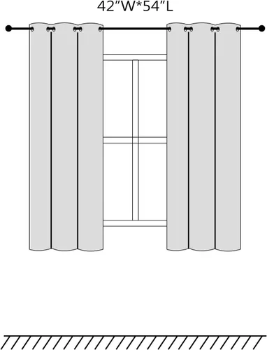 Vista 8 de Cortinas opacas para dormitorio, con aislamiento térmico y bloqueo de luz, para oscurecer la habitación, cortinas con ojales sólidos para ventana