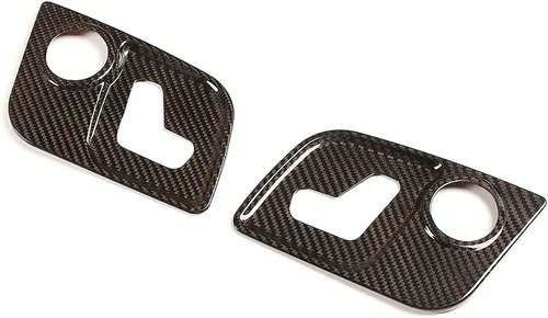 Vista 3 de YIWANG 100% fibra de carbono real para Maserati Levante/Ghibli asiento lateral decoración marco adhesivo para Quattroporte 2013-2019