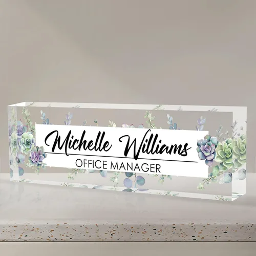 Vista 23 de Placa de nombre personalizada para escritorio, placa de nombre de escritorio personalizada, placa de nombre acrílica, accesorios de escritorio