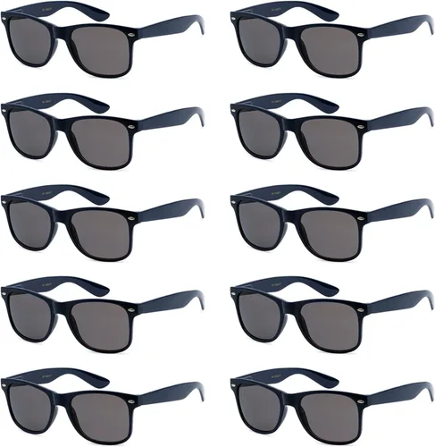 Vista 9 de Paquete de 10 lentes de sol a granel con protección UV para Bandera Americana Humo