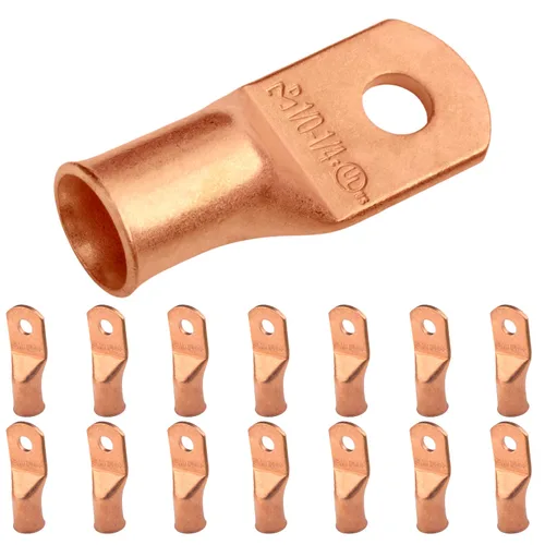 Vista 27 de SELTERM - 5 terminales de anillo resistentes para cable de batería, calibre 1/0 AWG, pernos de 1/2 pulgadas, terminales de calibre 0, ojales