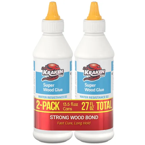 Vista 8 de Kraken Bond D4 - Pegamento para madera de secado rápido, (1 x 13.5 onzas líquidas), pegamento de poliuretano impermeable de grado marino