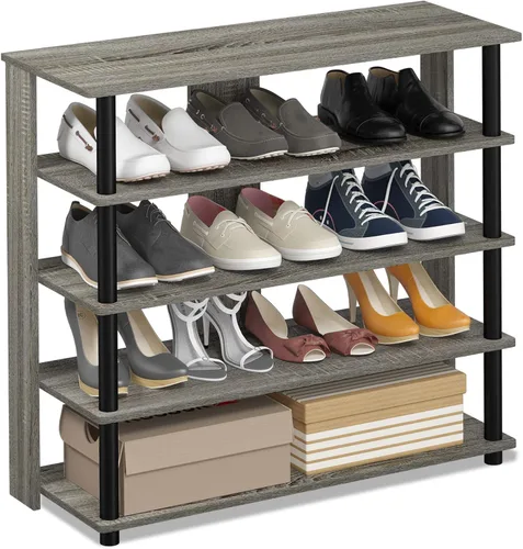 Vista 18 de Furinno Zapatero vertical compacto, organizador de zapatos estrecho de 8 niveles, almacenamiento de zapatos independiente, estante de zapatos