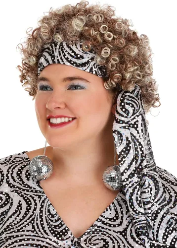 Vista 2 de Disfraz de mujer Foxy Lady Disco Dance Groovy de talla grande