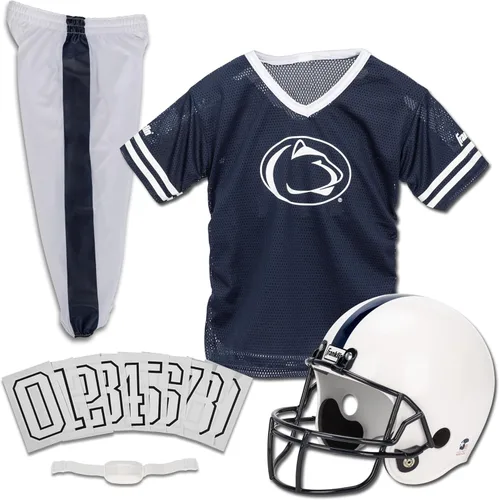 Vista 17 de Franklin Sports NCAA - Conjunto de uniforme de fútbol americano para niños, camiseta de fútbol universitario, casco + pantalones para niños y niñas