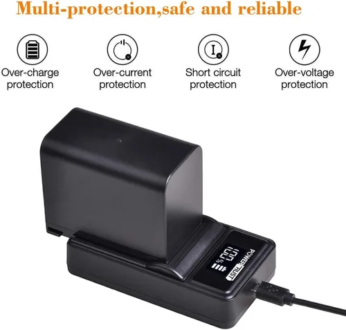 Vista 4 de Batería BP-970G BP970G BP-975 y cargador USB LED para Canon EOS C100, EOS C100 Mark II, EOS C300, EOS C300 PL, EOS C500, EOS C500 PL, GL2, XF100