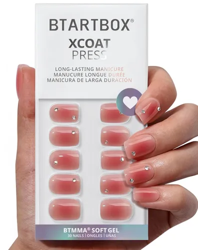 Vista 15 de BTArtbox Uñas Postizas Blancas Cortas a Presión - Uñas Postizas de Gel Suave en Forma de Almendra, Uñas Blancas con Pegamento para Uñas, Uñas